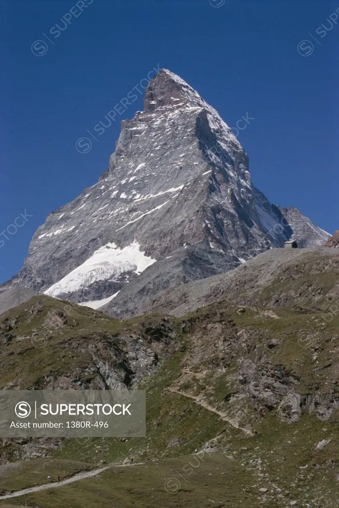 Mountain peak, Matterhorn, Zermatt, Switzerland