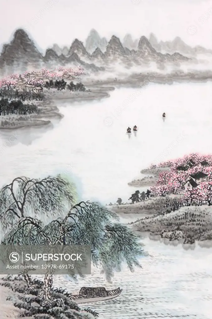 Chinese Fine art, Traditional Chinese Painting, River