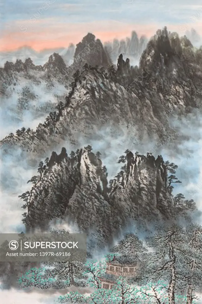 Chinese Fine art, Traditional Chinese Painting, Mountain