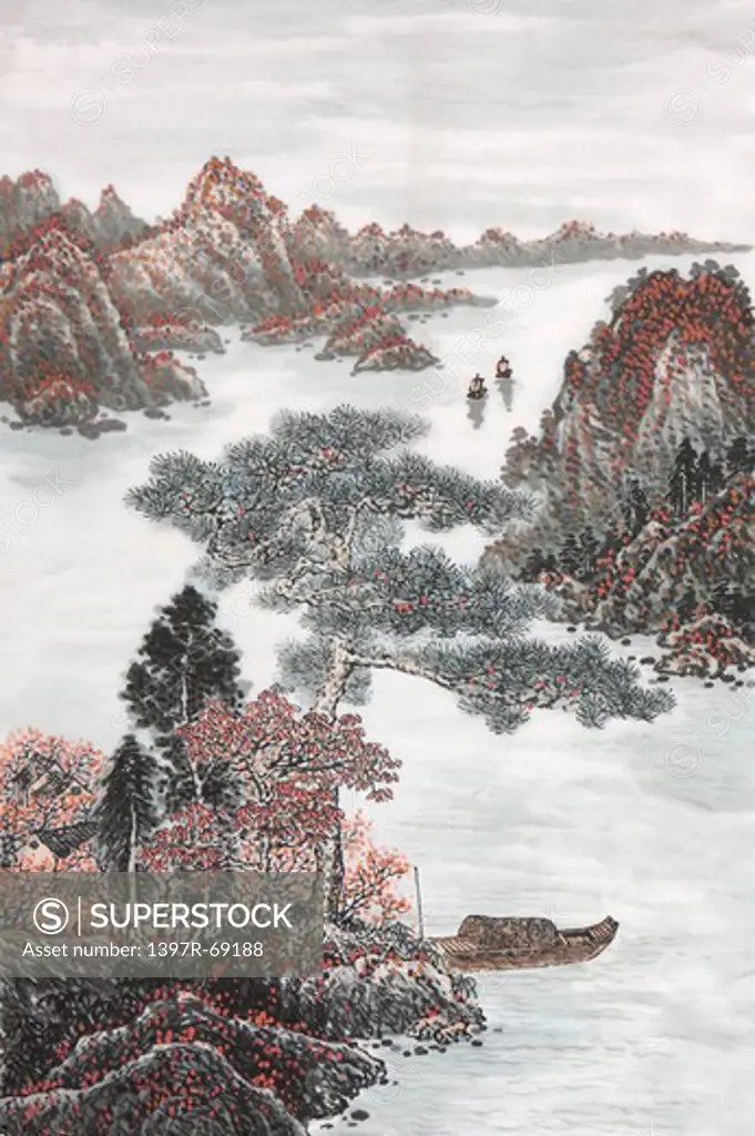 Chinese Fine art, Traditional Chinese Painting, River