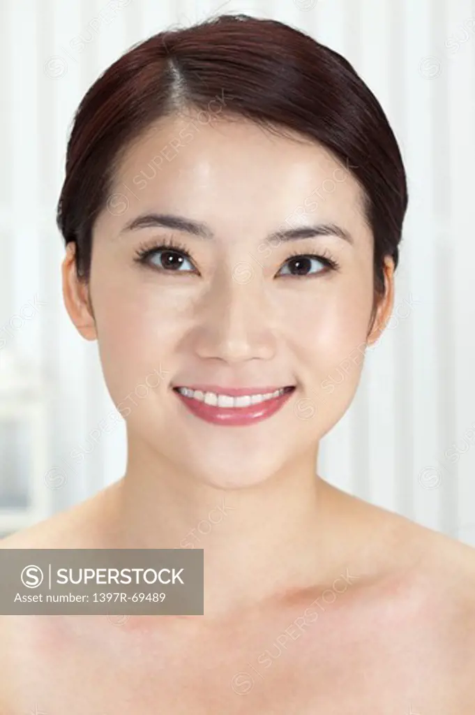 Beauty Treatment, Close-up of woman's smiling face