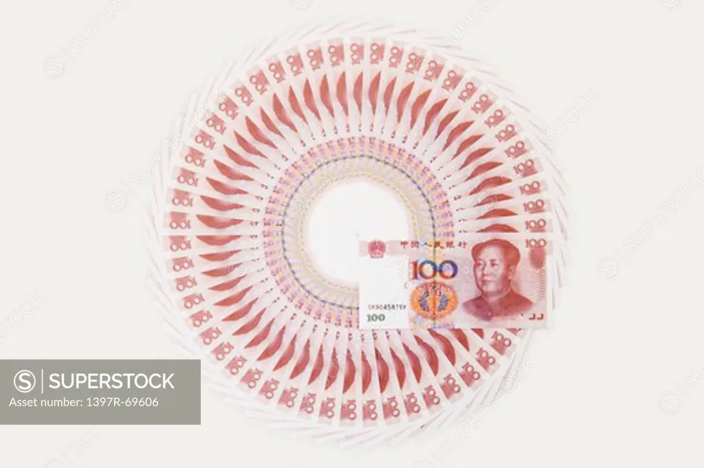 China Currency forming a circle