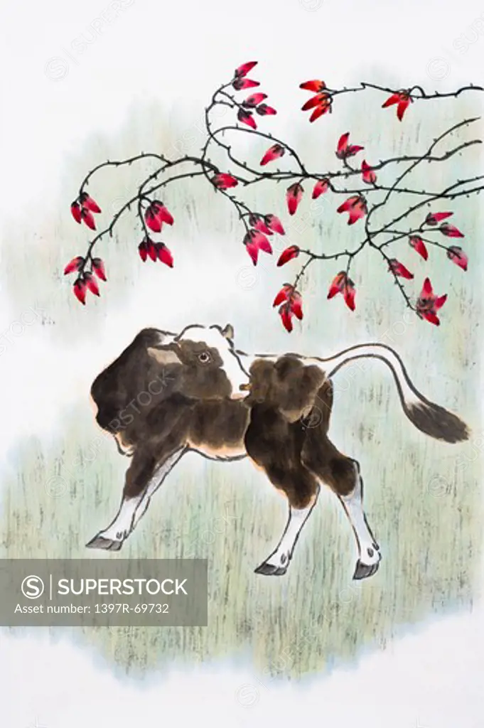 Chinese Fine art, Traditional Chinese Painting, Year Of The Ox
