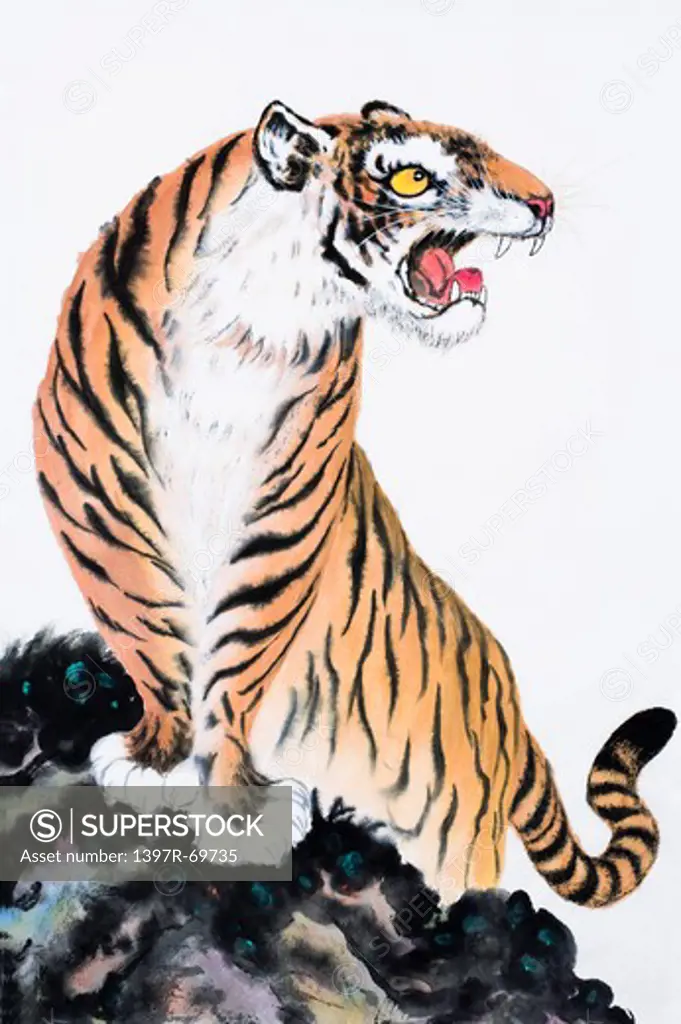 Chinese Fine art, Traditional Chinese Painting, Year Of The Tiger