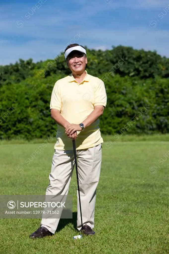 Senior male golfer
