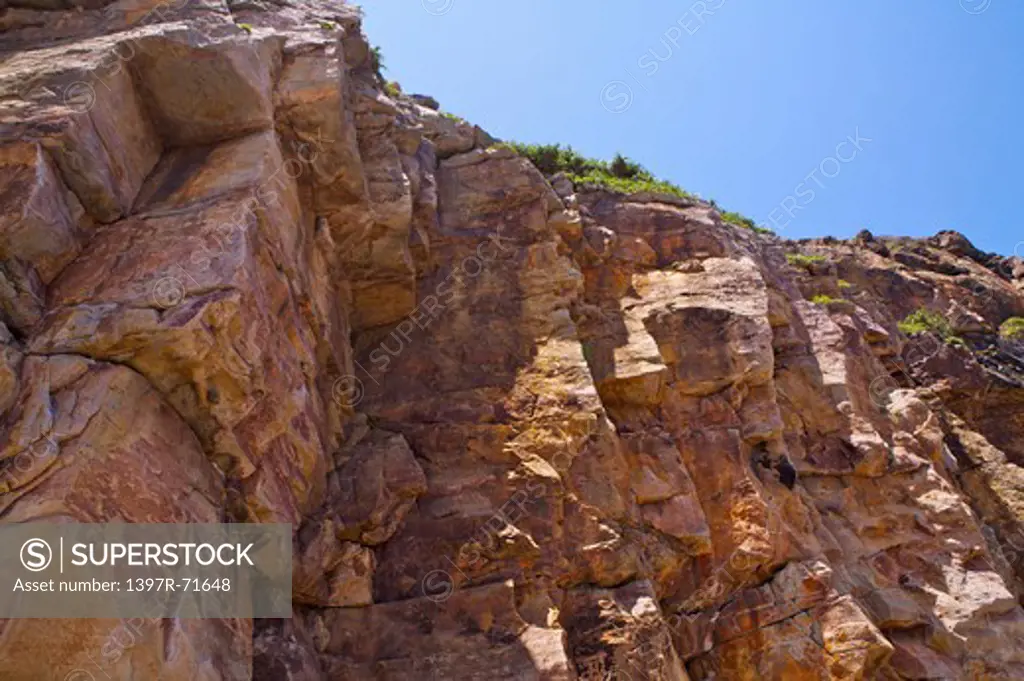 Cliff with clear sky, Rock Climbing, Cliff