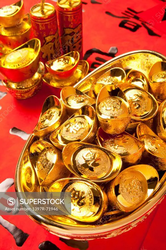 Abundance of gold ingots