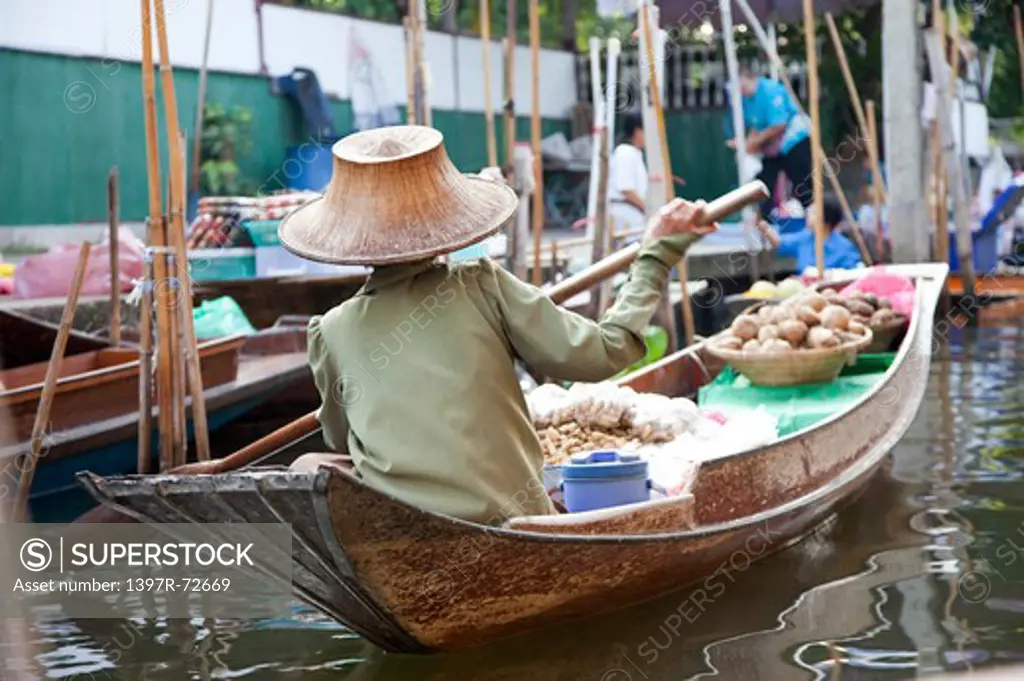 Thailand, Bangkok, Floating Market