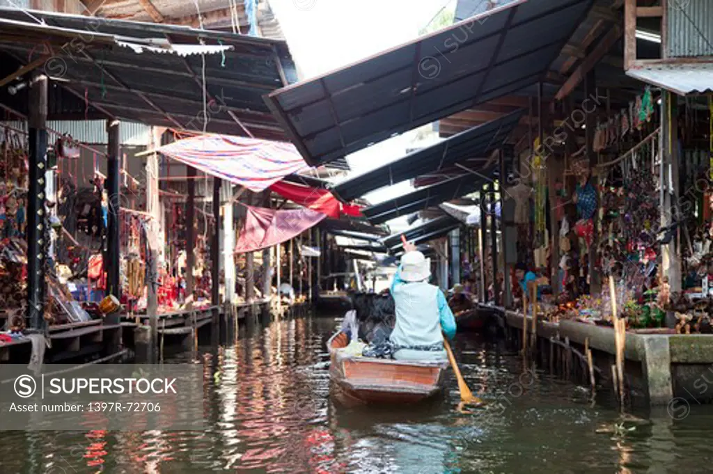 Thailand, Bangkok, Floating Market