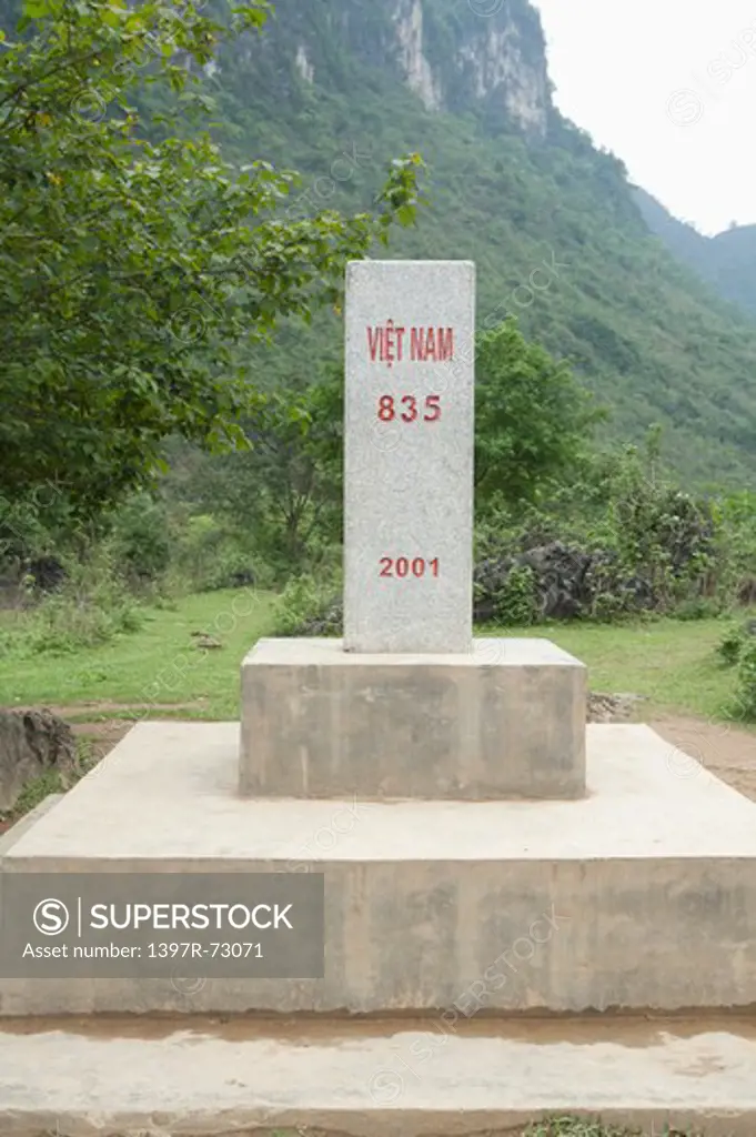 China-Vietnam Boundary Marker, Guangxi Province, China