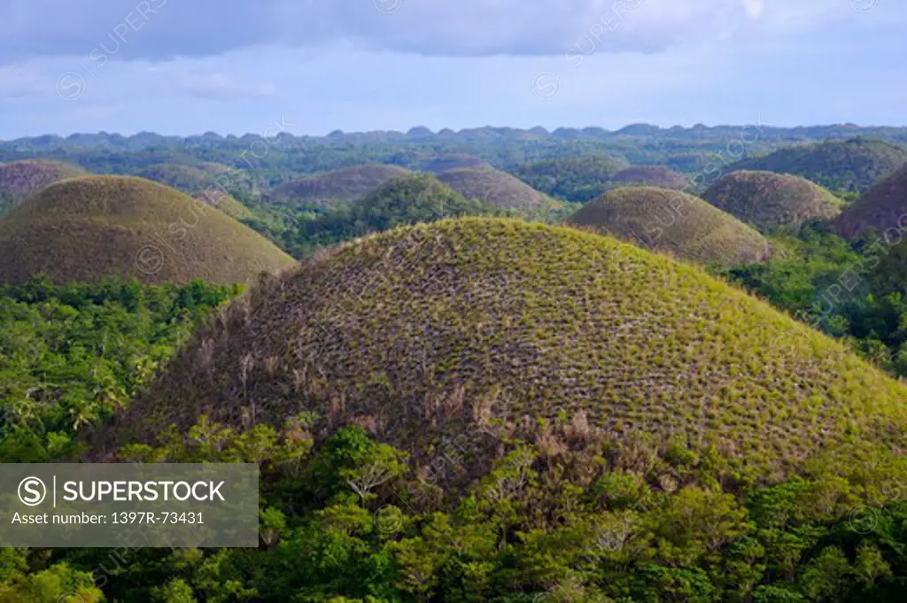 The Chocolate Hills, Bohol Island, Cebu, Philippines, Asia