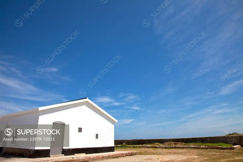 A house and blue sky in Matsu