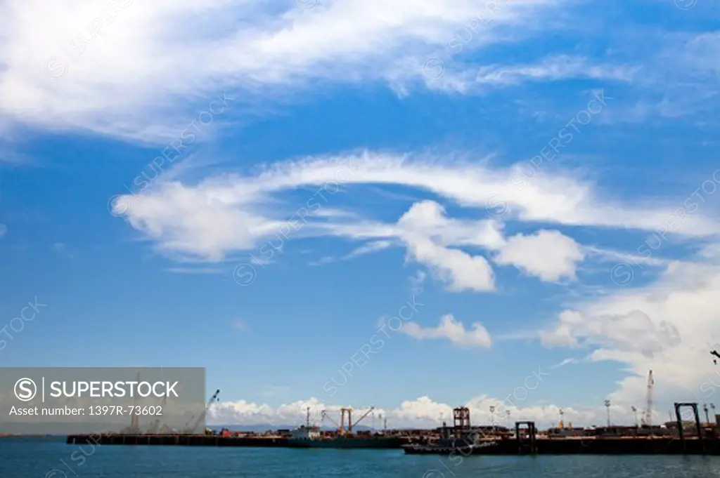 Port and blue sky in Matsu