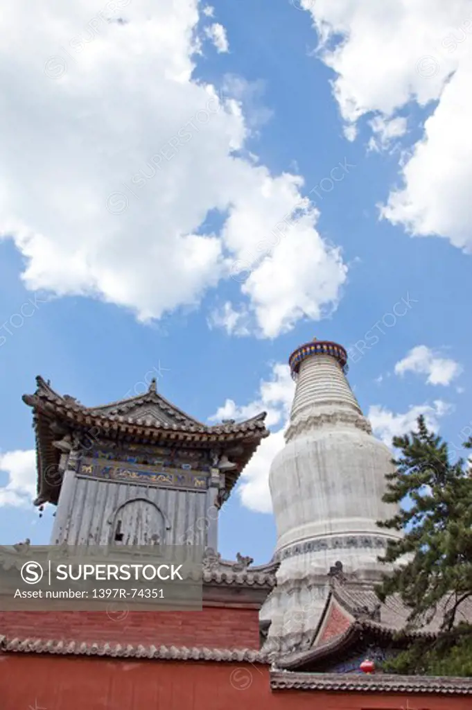 Wutai Shan, Taiyuan temple, The White Dagoba, Shanxi Province, China, Asia
