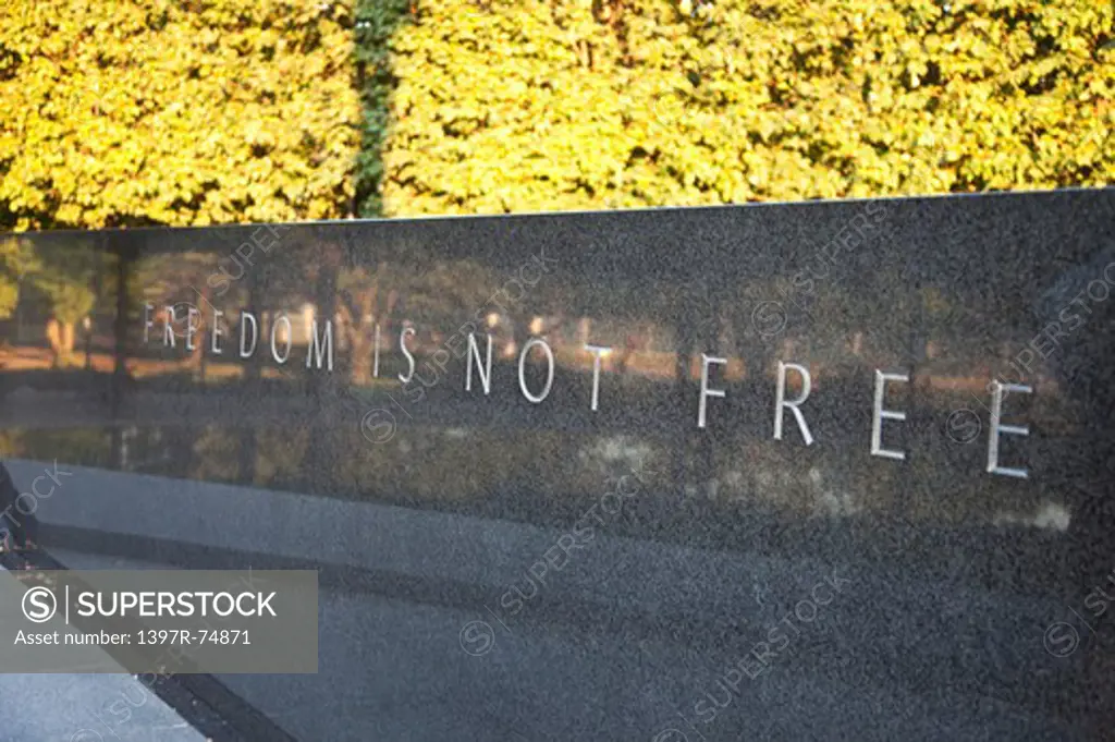 Korean War Veterans Memorial in Washington DC, USA, North America