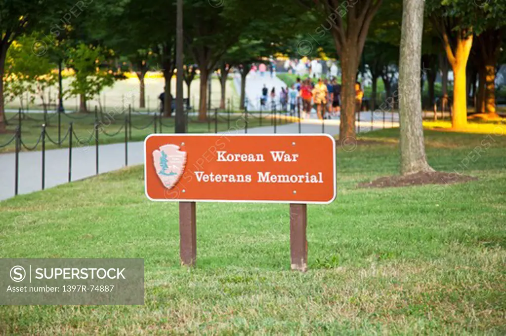 Korean War Veterans Memorial in Washington DC, USA, North America