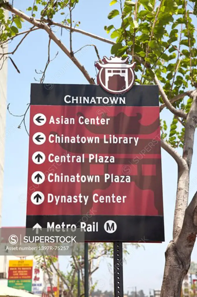 Chinatown, Sign, City Of Los Angeles, California, USA, North America,
