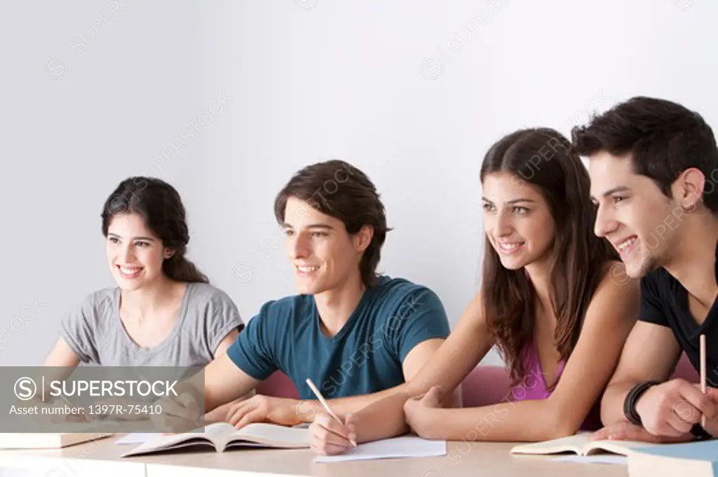 Students sitting in classroom