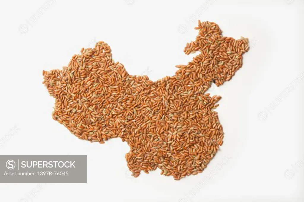 Map of Mainland China made of Glutinous Rice