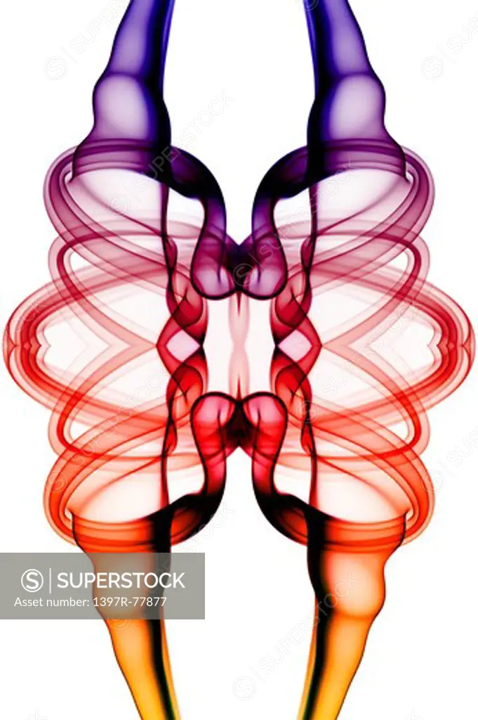 Multicolored smoke trail graphic design art
