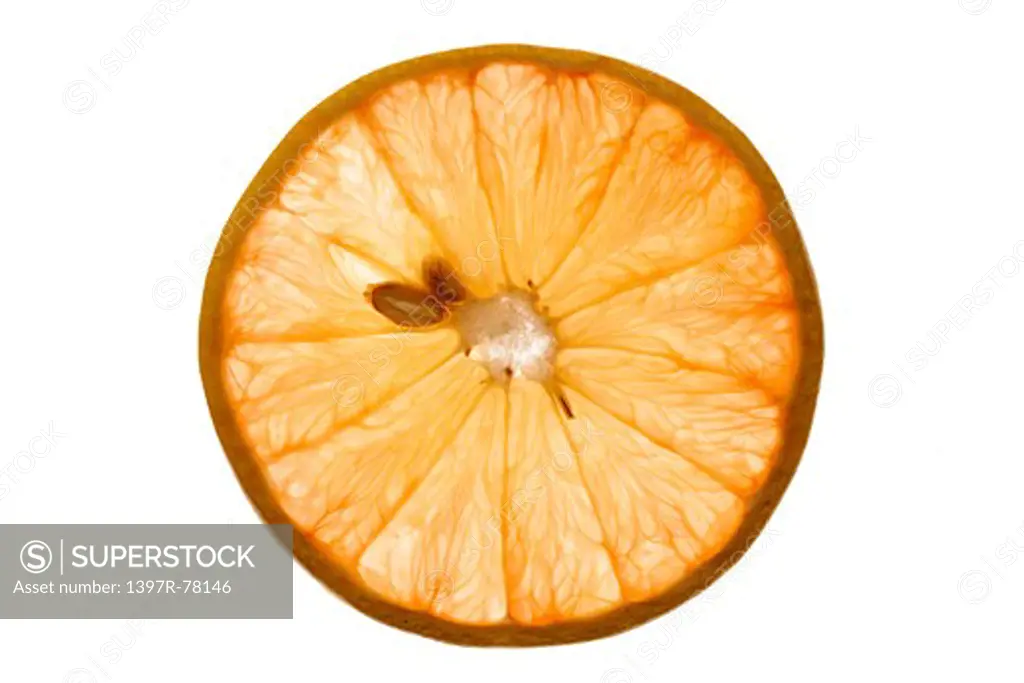 Close-up of slice of grapefruit