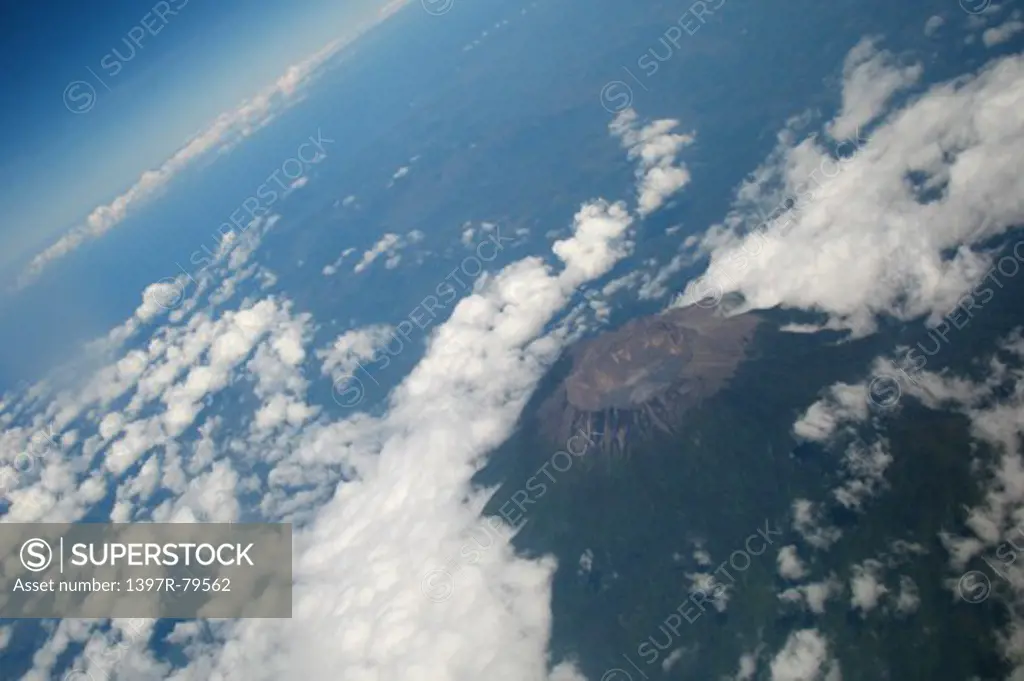 Volcano from the sky,Indonesia,Asia