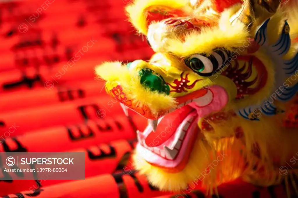 Close-up of decoration of Chinese dragon