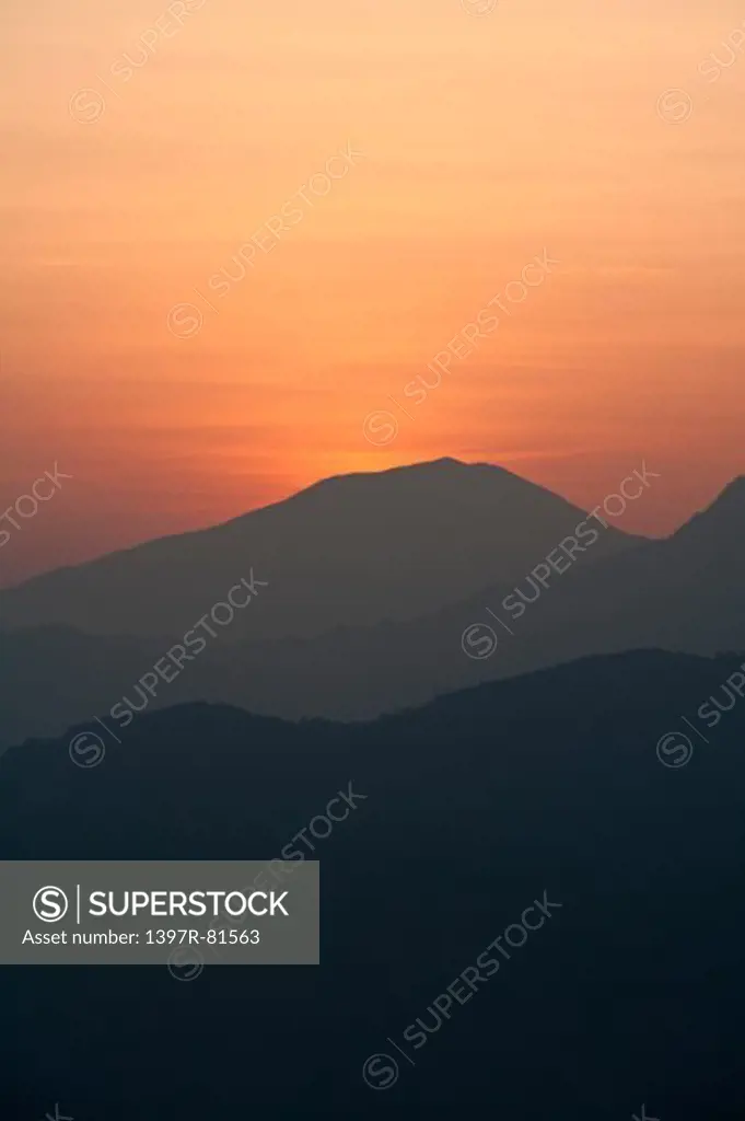 Sunrise, Alishan, Chiayi, Taiwan, Asia,