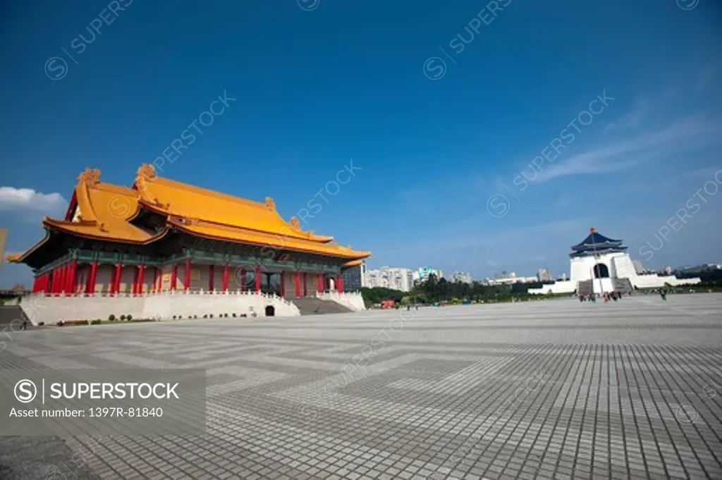 Chiang Kaishek Memorial Hall, Freedom Plaza, Taipei, Taiwan, Asia,