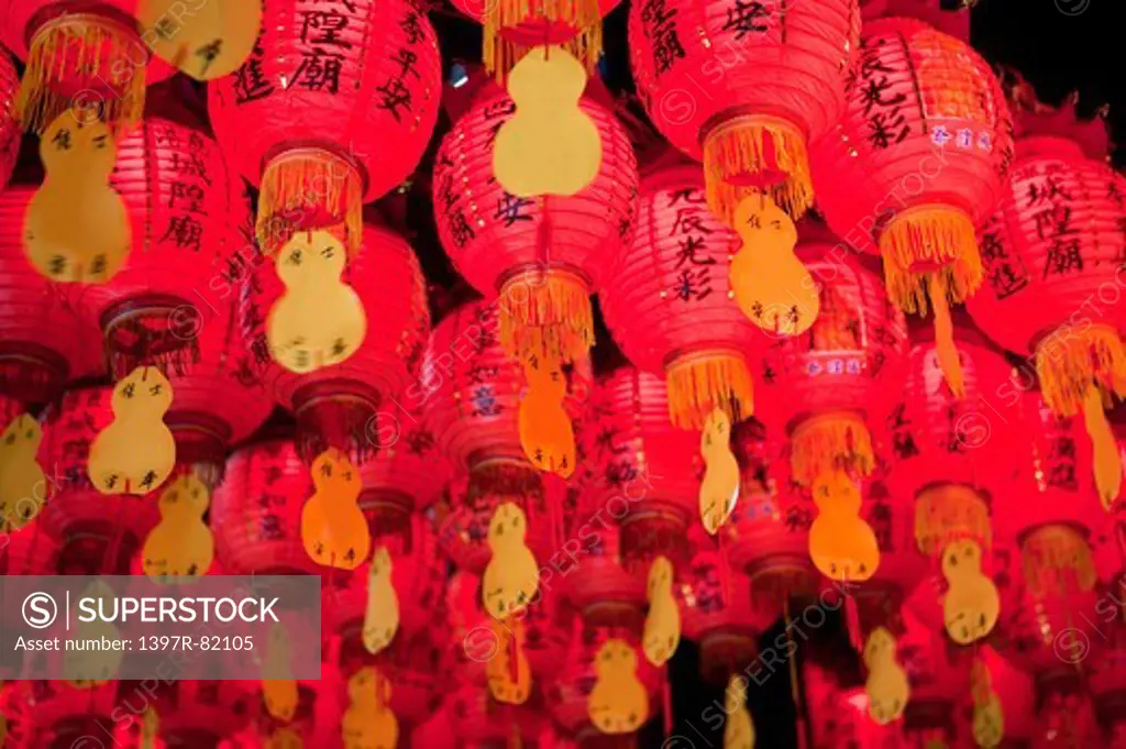 Lantern, Chenghuang Temple, Lu Kung, Zhanghua, Taiwan, Asia,