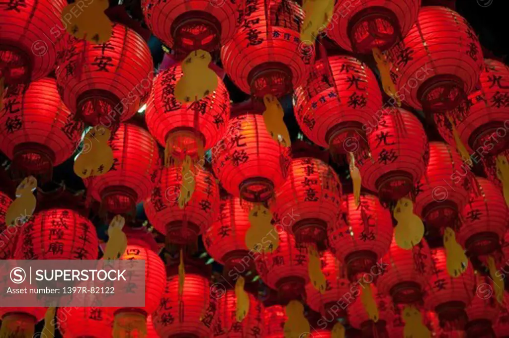 Lantern, Chenghuang Temple, Lu Kung, Zhanghua, Taiwan, Asia,
