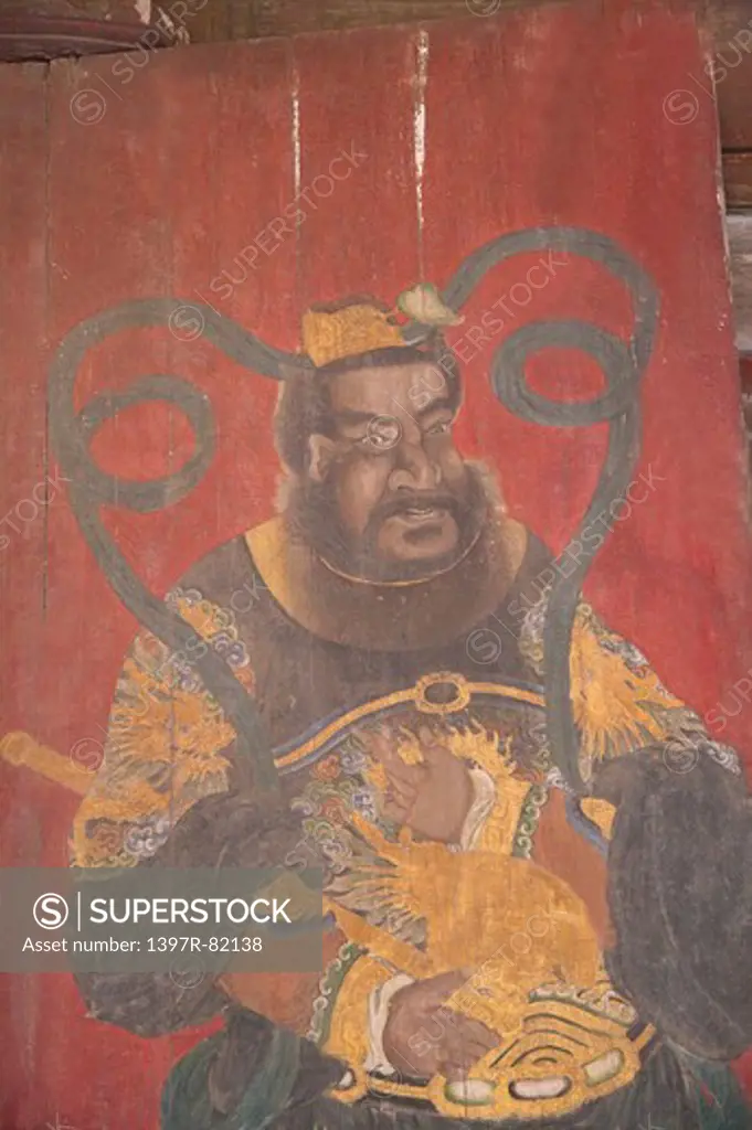 Chinese Door God, Historic Relics, Lu Kung, Zhanghua, Taiwan, Asia,