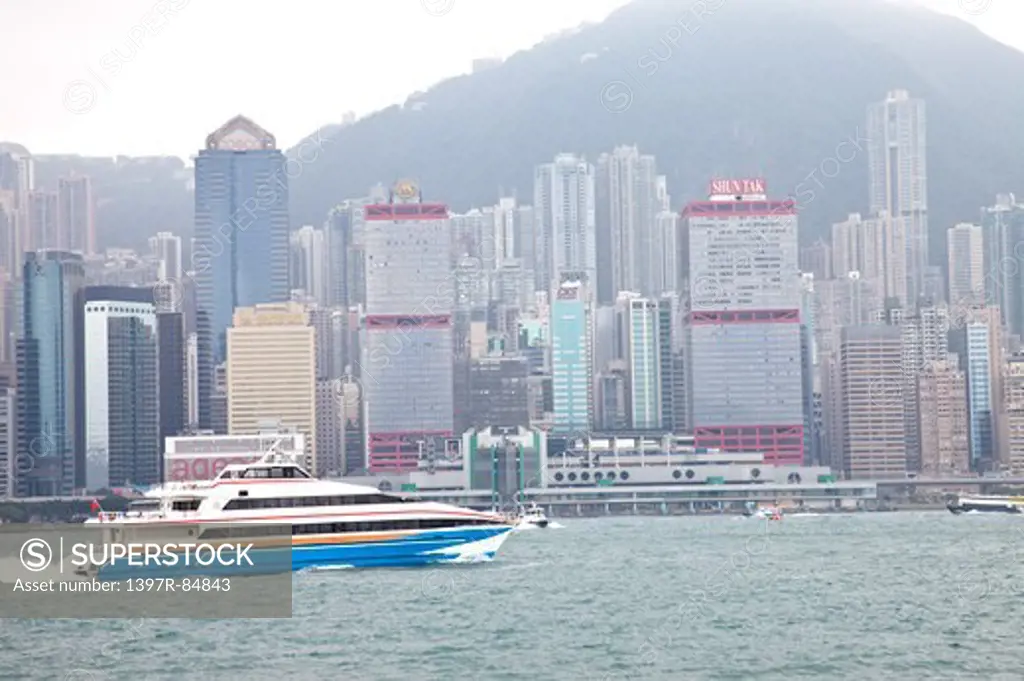 Asia, Hong Kong, Traffic, Victoria Harbor, Ship,