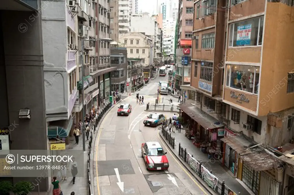 Asia, Hong Kong, Hong Kong Island, Traffic, City Street,