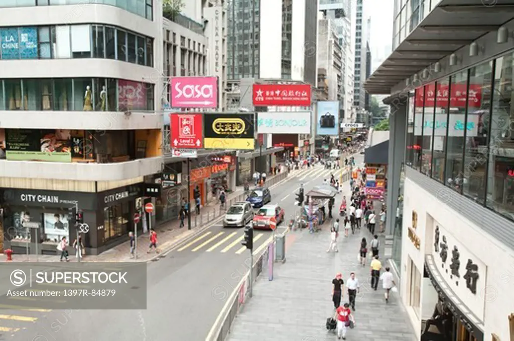 Asia, Hong Kong, Wanchai, Traffic, City Street,