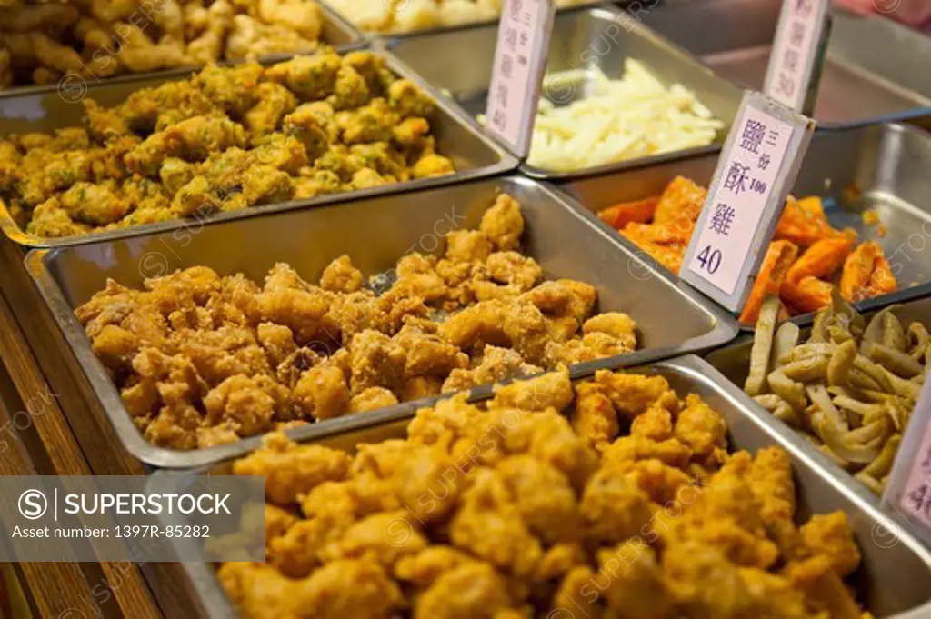 Night Market, Savory Crispy chicken, Snack, Yilan, Taiwan, Asia,