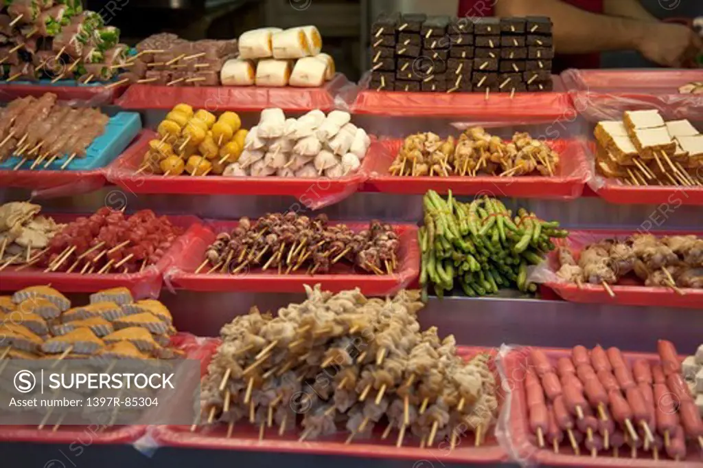 Night Market, Barbecuing, Snack, Yilan, Taiwan, Asia,