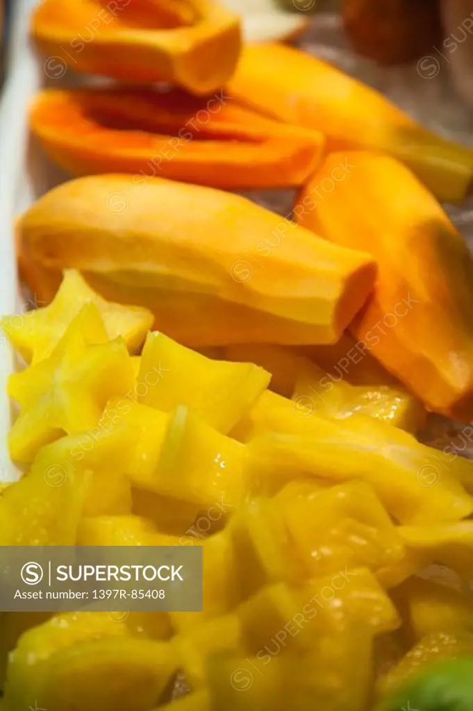 Night Market, Papaya, Starfruit, Fruit, Shihlin, Taipei, Taiwan, Asia,