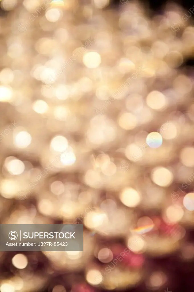 Stacked champagne glasses, Defocused