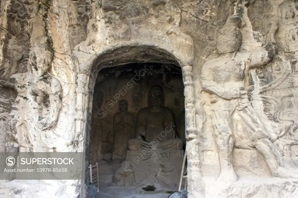 Henan Province, China, Asia, Longmen Grottoes,