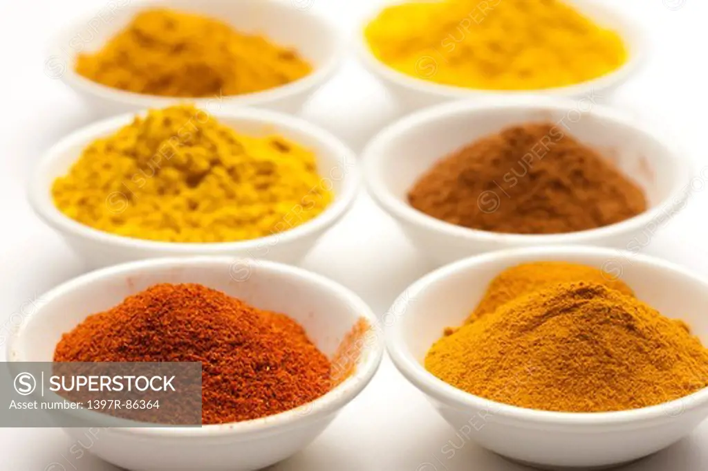 Spice, Turmeric powder, Chili Pepper, Curry Powder, Cinnamon,