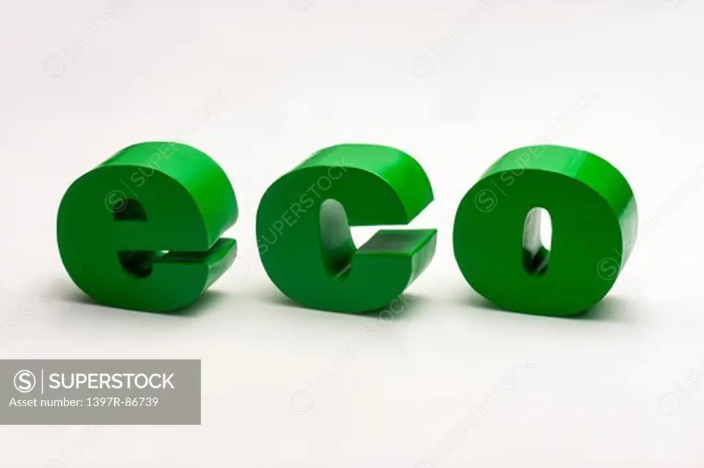 eco image made in plastic blocks