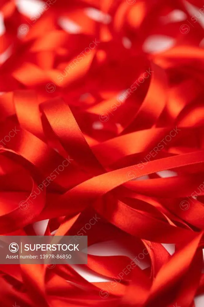 Tangled red ribbon