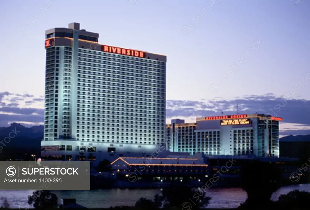 Hotel and casino on the waterfront, Riverside Resort Hotel and Casino, Laughlin, Nevada, USA