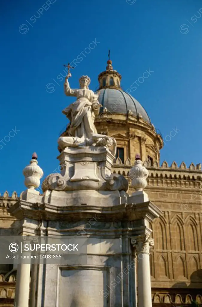 A stone statue, Palermo, Italy