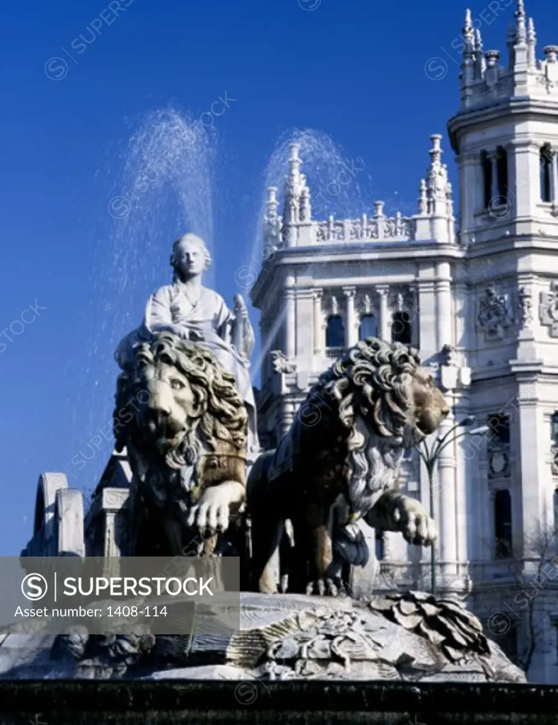 Cibeles Fountain Plaza de Cibeles Madrid Spain  