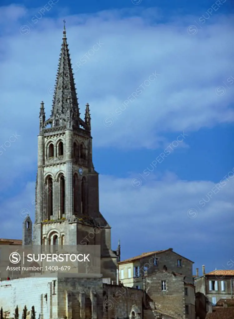 Low angle view of a church, St. Emilion, France