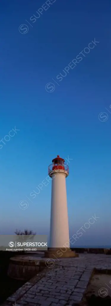 Low angle view of a lighthouse, Ile de Re, France