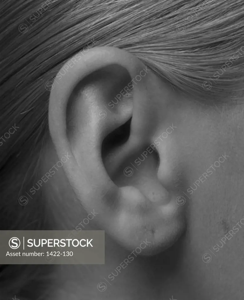 Close-up of a woman's ear