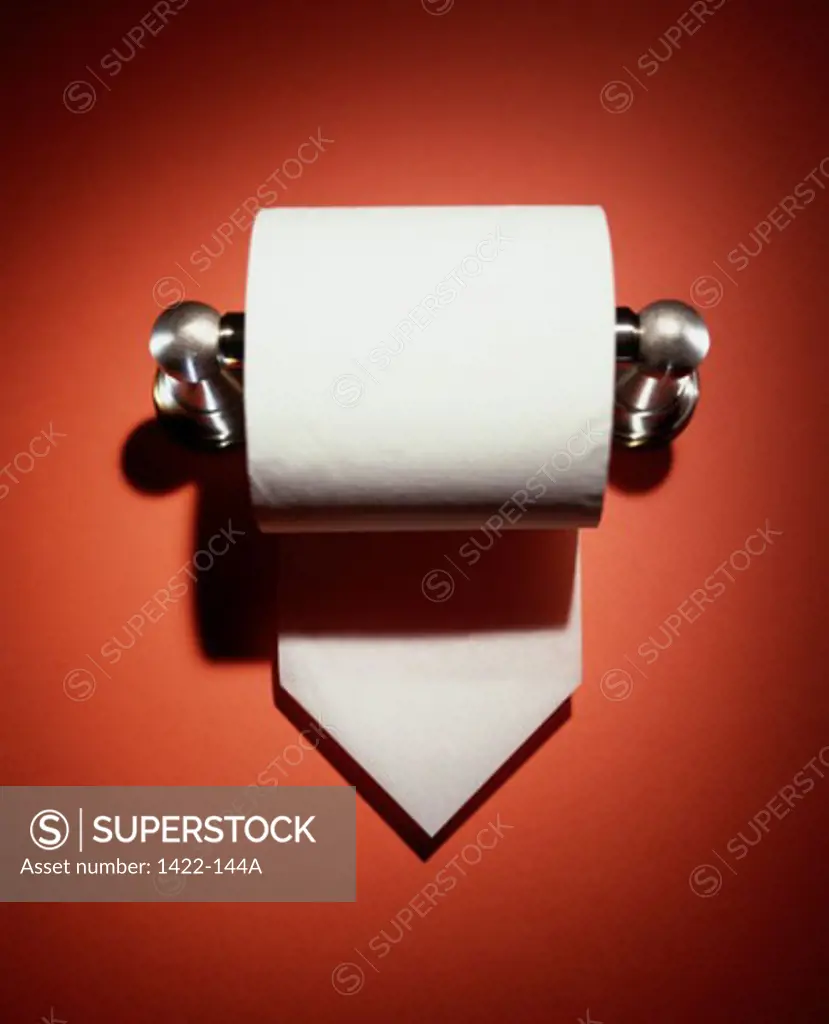 Close-up of a roll of toilet paper